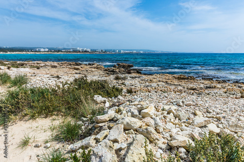 view from the beaches of Ayia Napa  Cyprus