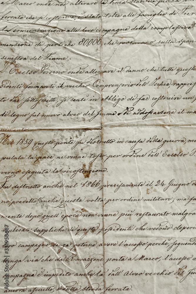 DETTAGLIO DI MANOSCRITTO ANTICO StockFoto Adobe Stock