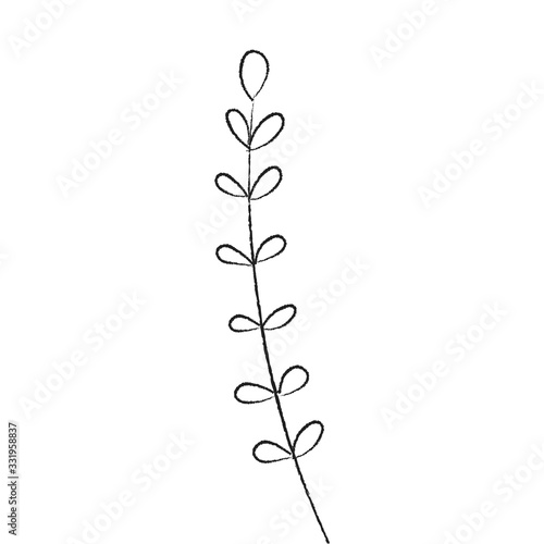 Spring flower. Hand drawn doodle element. - vector