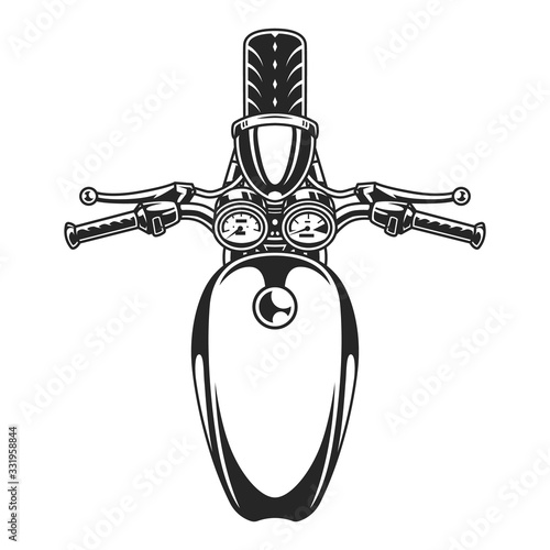 Top view concept of motorcycle
