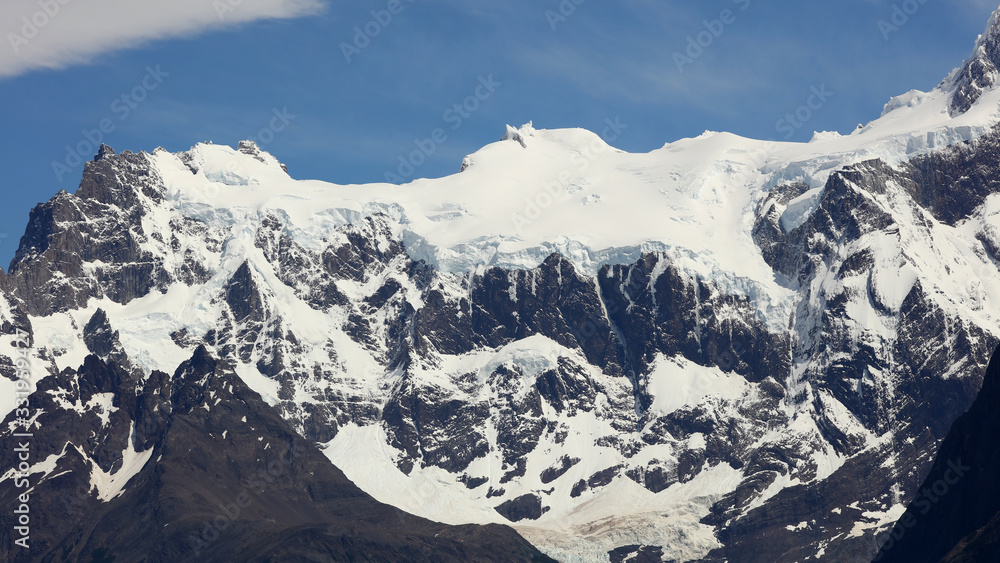 Cerro Paine Grande (Punta Bariloche, Cumbre Central y Cumbre Principal) Mirador Nordernskjöld,Parque Nacional de las Torres del Paine, Patagonia, Chile