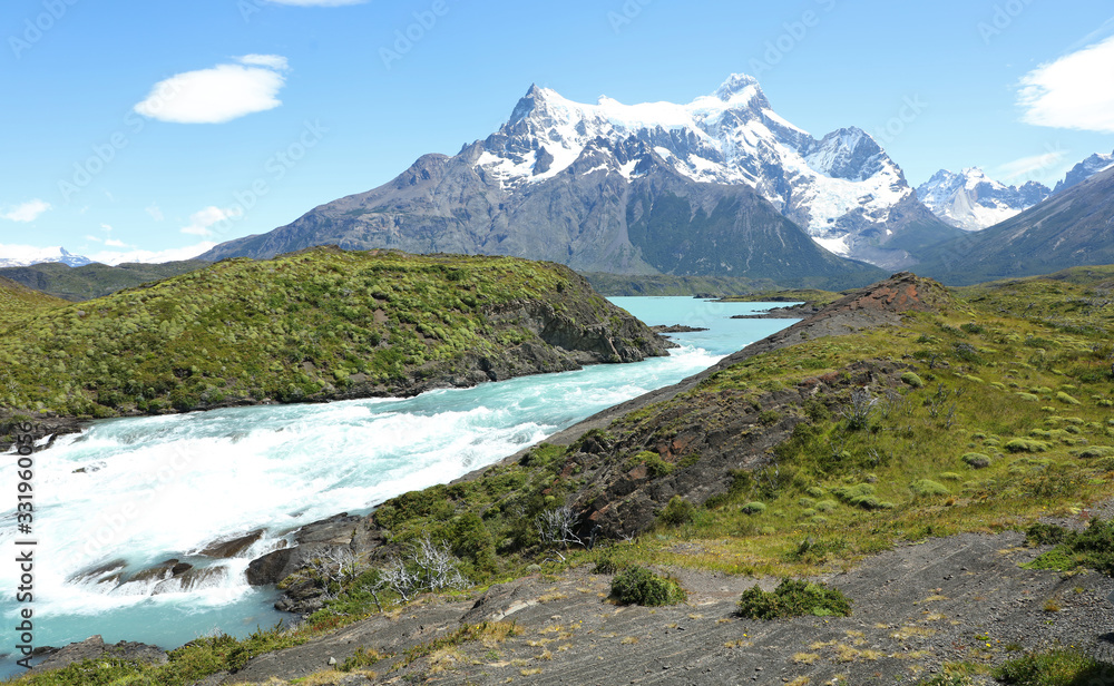 Mirador Salto Grande, Lago Nordernskjöld, Parque Nacional Torres del Paine, Patagonia, Chile