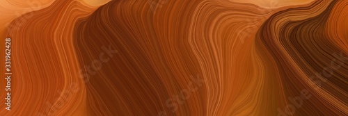 modern dynamic futuristic banner. modern curvy waves background illustration with chocolate, sienna and bronze color