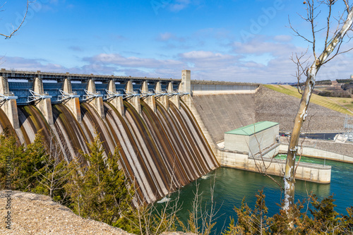 Table Rock Dam on the White River, completed in 1958 by the U.S. Army Corps of Engineers, created Table Rock Lake in the Ozarks of Southwestern Missouri. photo