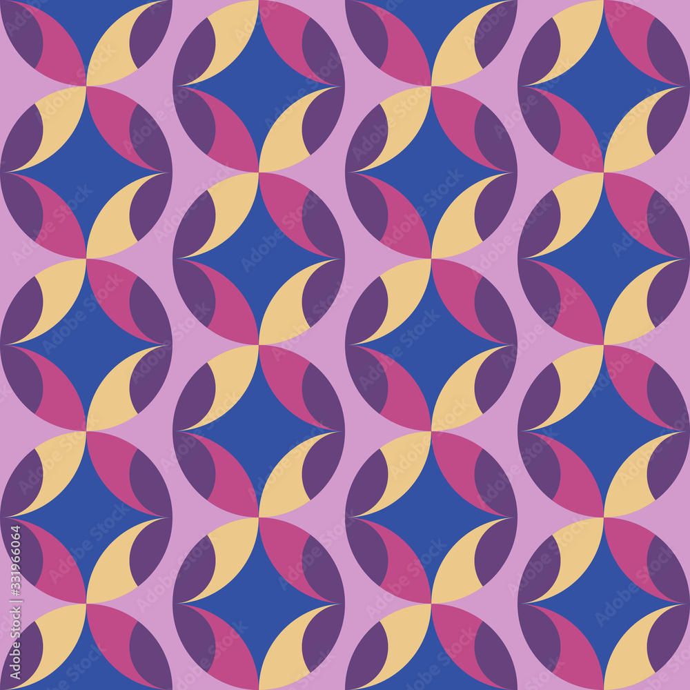Rounded geometric forms. Abstract vector seamless pattern. Rounded geometric forms. Abstract vector seamless pattern.