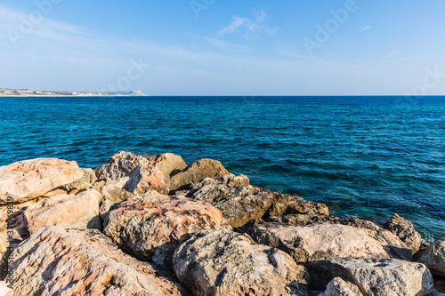 views from the waterfront in the center of Ayia Napa, Cyprus