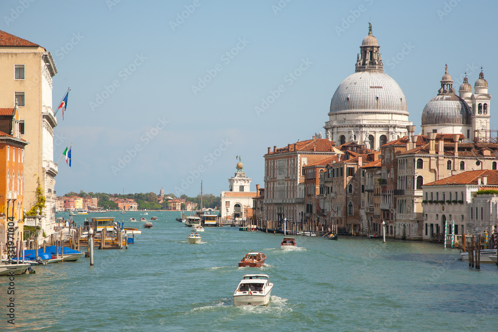 Fototapeta premium Widok na Canal Grande, Wenecja, Włochy. Włoski punkt orientacyjny