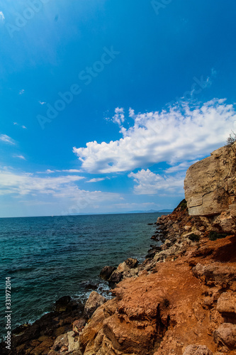 cliff and sea