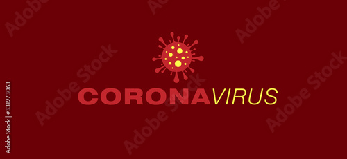 Coronavirus Vektor Illustration mit Schrift