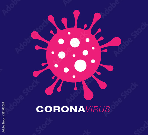 Coronavirus Vektor Illustration mit Schrift