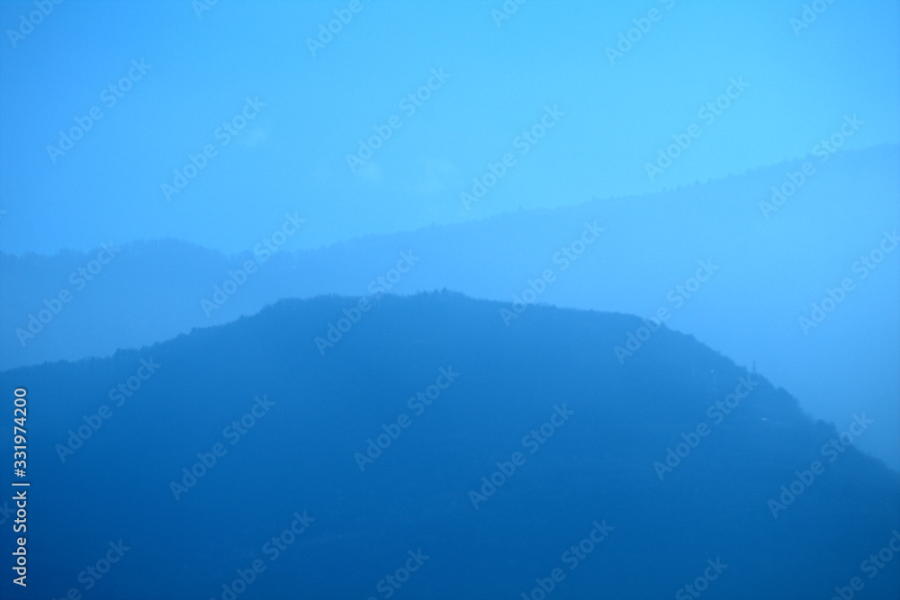 aerial view of mountains,blue,landscape, mountains,sky, nature, fog,foggy, scenic,panorama, 