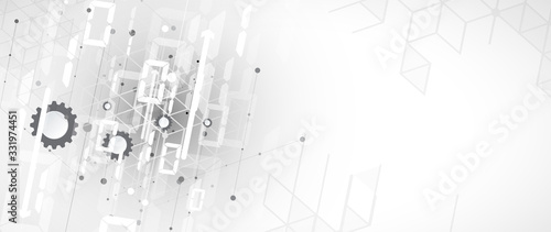 Technology data background, idea of global business solution