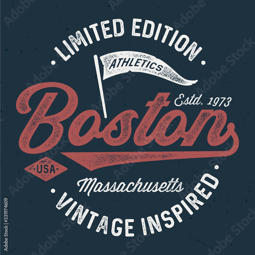 Boston Athletics - Aged Tee Design For Printing