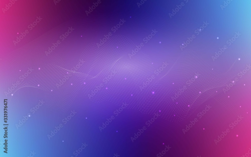 Dark Pink, Blue vector background with dots. Illustration with set of shining colorful abstract circles. The pattern can be used for ads, leaflets of liquid.