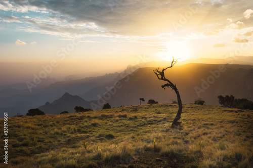 Sonnenaufgang in den Simien Bergen