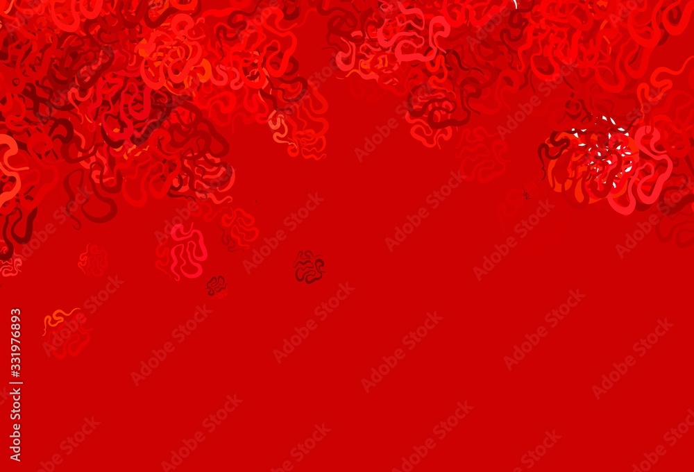 Light Red, Yellow vector texture with wry lines. Light Red, Yellow vector texture with wry lines.