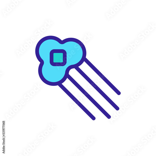 hairpins icon vector. hairpins sign. color isolated symbol illustration