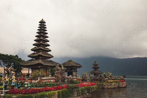Pura Ulun Danu Beratan, or Pura Bratan, is a major Hindu Shaivite Shiva temple located near a water body in Bali, Indonesia. The temple complex is located on the shores of Lake Bratan in the mountains