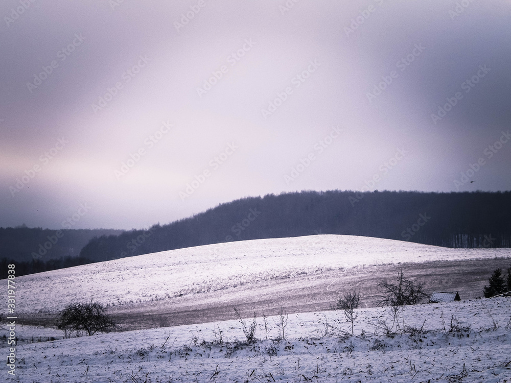 Winter over Kashubian hills, Wiezyca, Poland. Winter over Kashubian hills, Wiezyca, Poland.