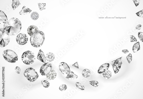 Luxury vector background with diamonds for modern design photo