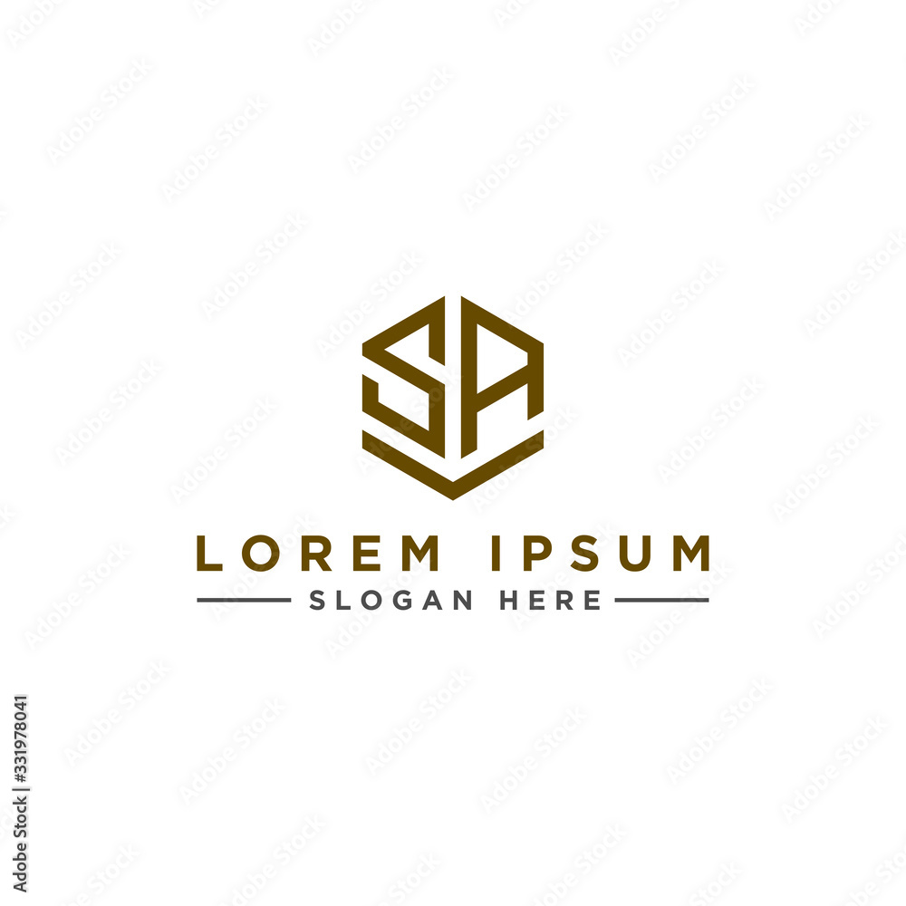 logo design inspiration for companies from the initial letters of the SA logo icon. -Vector logo design inspiration for companies from the initial letters of the SA logo icon. -Vector