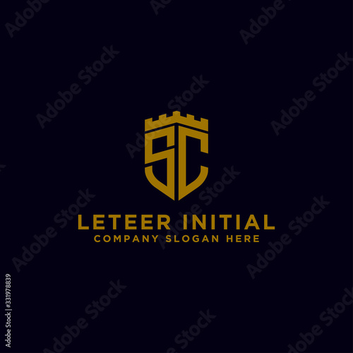 logo design inspiration for companies from the initial letters of the SC logo icon. -Vector © Salman