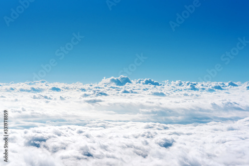 panorama blue sky and Clouds, aerial view from airplane window © jaboo_foto