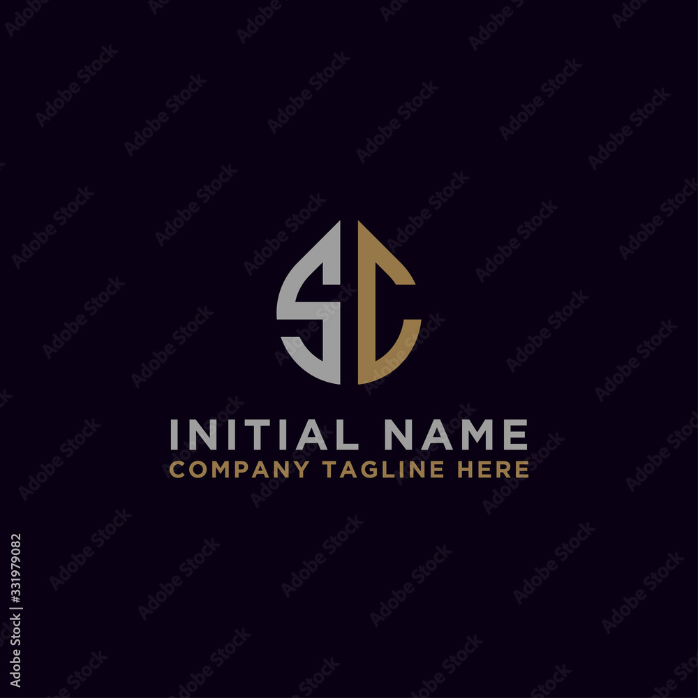 logo design inspiration for companies from the initial letters of the SC logo icon. -Vector logo design inspiration for companies from the initial letters of the SC logo icon. -Vector