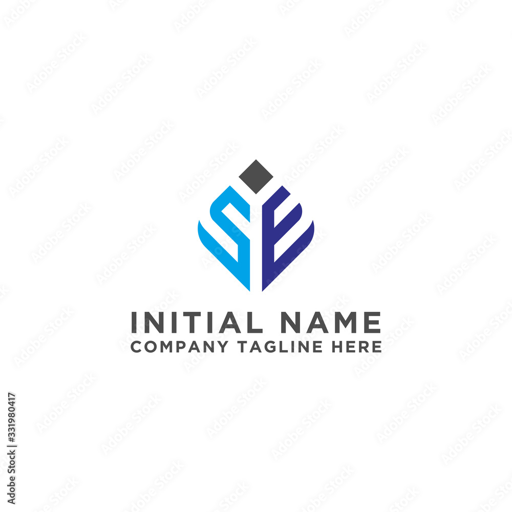 logo design inspiration for companies from the initial letters of the SE logo icon. -Vector