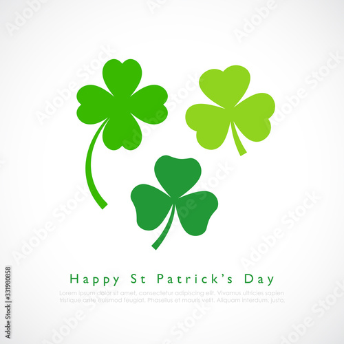 St Patrick's day clover leaf icons