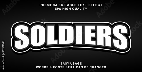 soldiers text effect