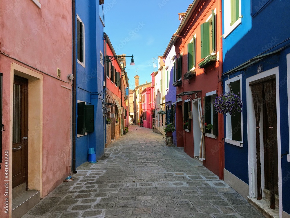 A view of empty streets with no people in Venice, Italy.  Similar to what is now being experienced across Italy with the covid-19 pandemic.