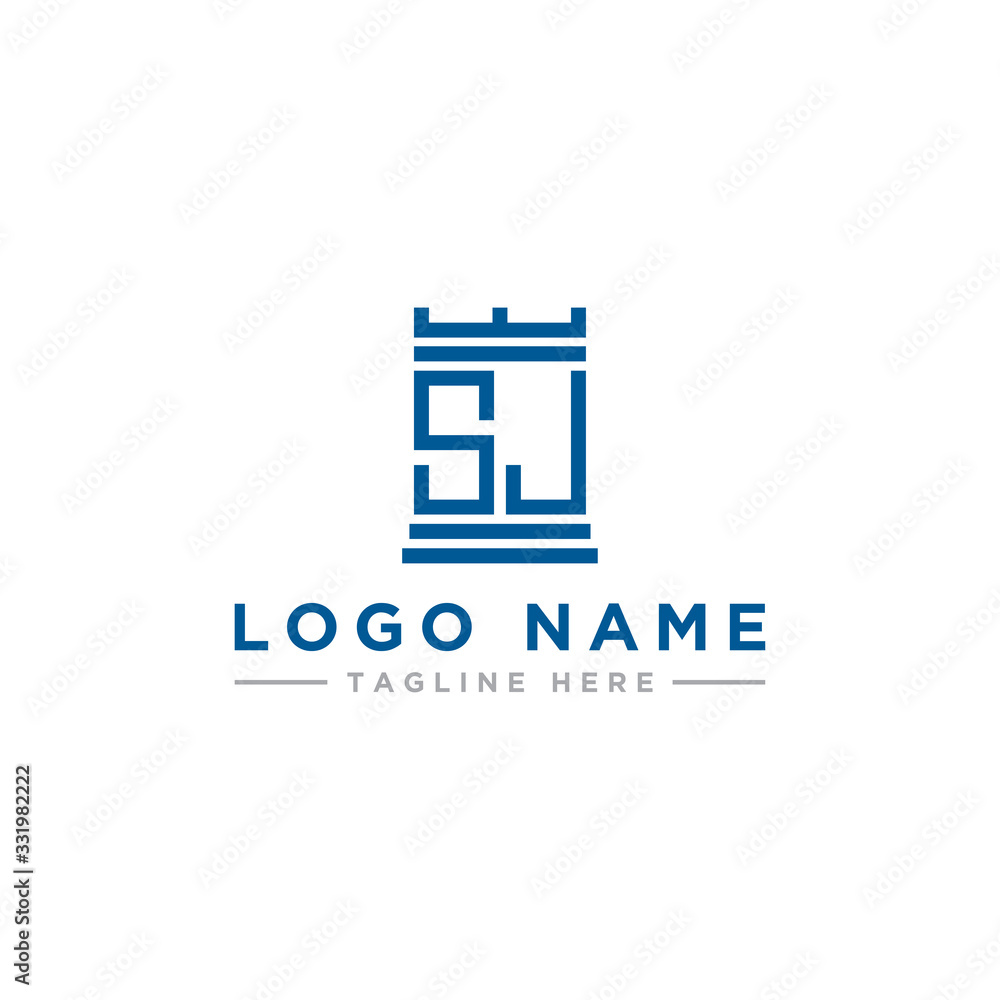 logo design inspiration for companies from the initial letters of the SJ logo icon. -Vector