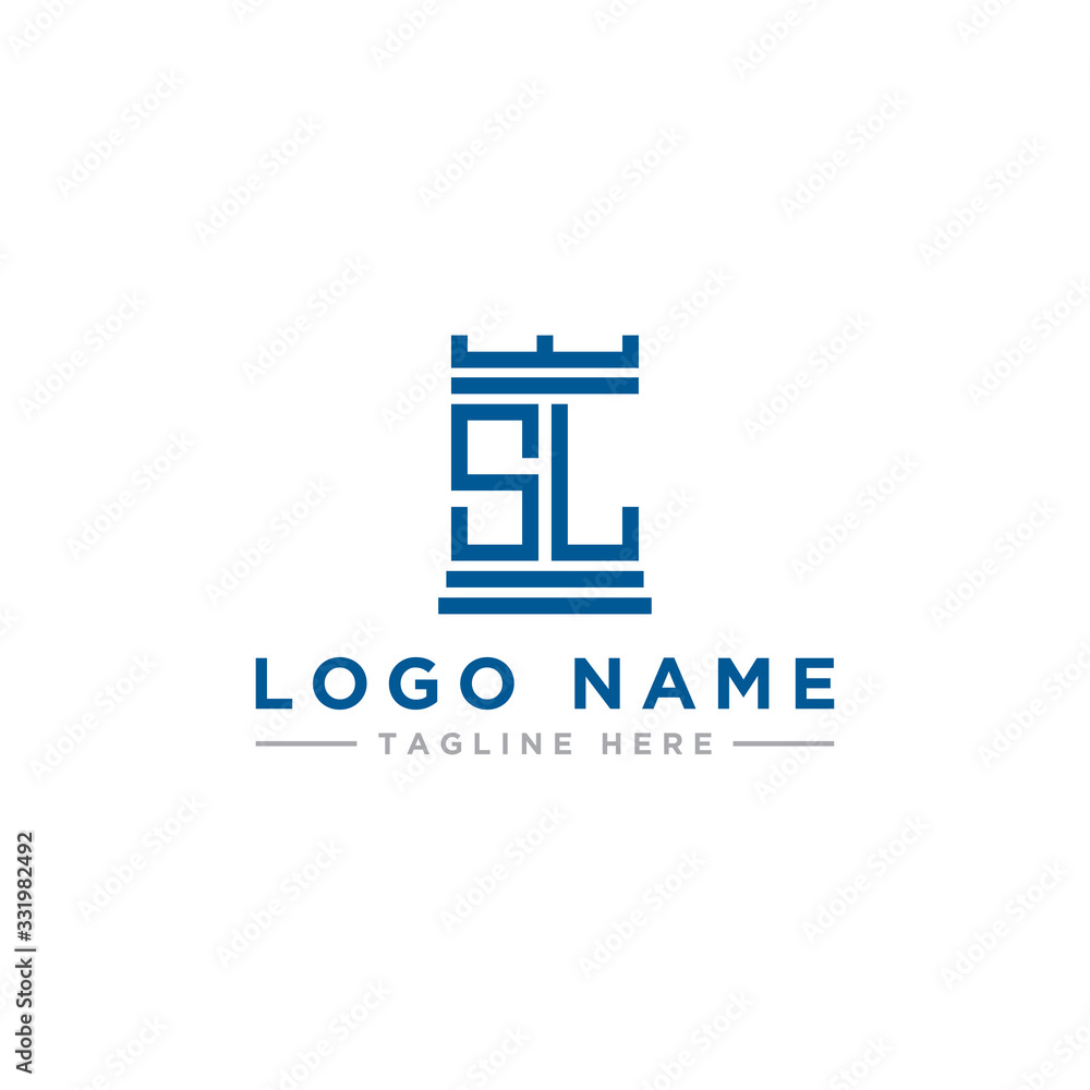 logo design inspiration for companies from the initial letters of the SL logo icon. -Vector