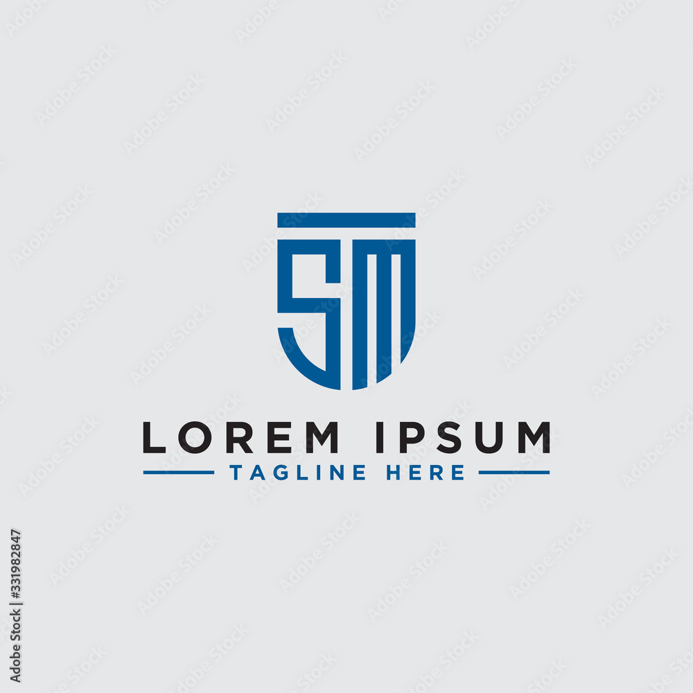 logo design inspiration for companies from the initial letters of the SM logo icon. -Vector logo design inspiration for companies from the initial letters of the SM logo icon. -Vector