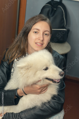 woman with dog © tugolukof