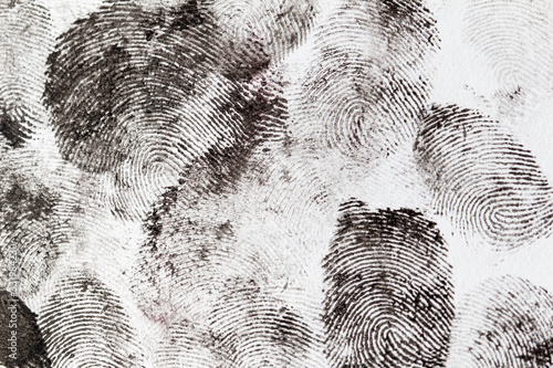 Foto fingerprints on a white background