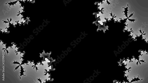 Amazing gray black fractal abstract background,Creative fractal abstract