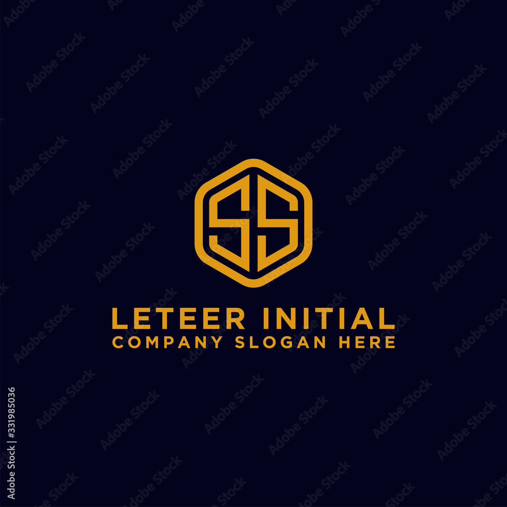 logo design inspiration for companies from the initial letters of the SS logo icon. -Vector