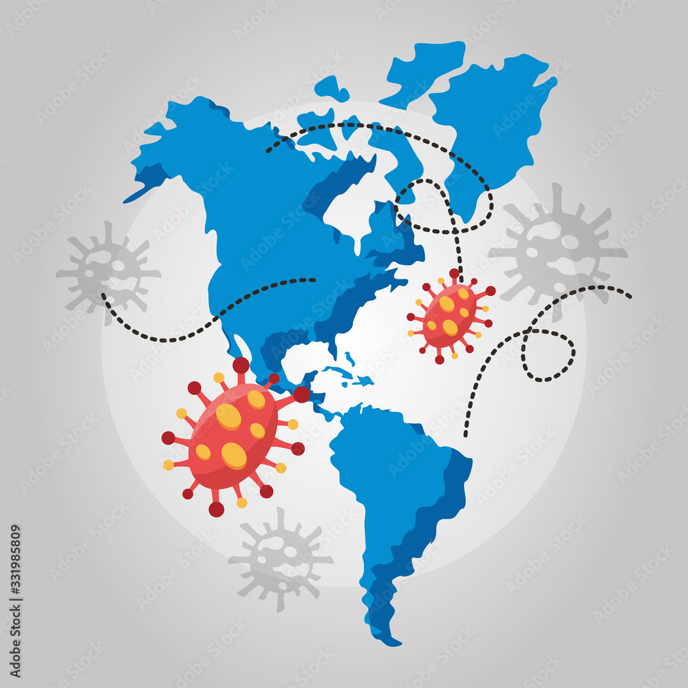 covid 19 particles and america map covid 19 particles and america map