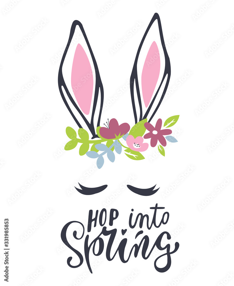 Cute rabbit ears for Happy Easter Day Cute rabbit ears for Happy Easter Day