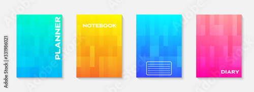 Minimal vector abstract cover notebook design. Planner and diary cover for print. Abstract design for copybook brochures and school books. Notebook paper. Brochure, book, magazine template.