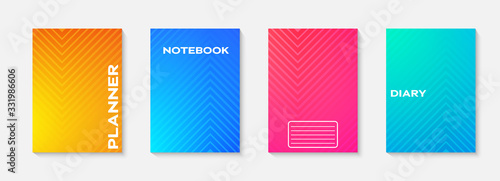Minimal vector abstract cover notebook design. Planner and diary cover for print. Abstract design for copybook brochures and school books. Notebook paper. Brochure, book, magazine template.
