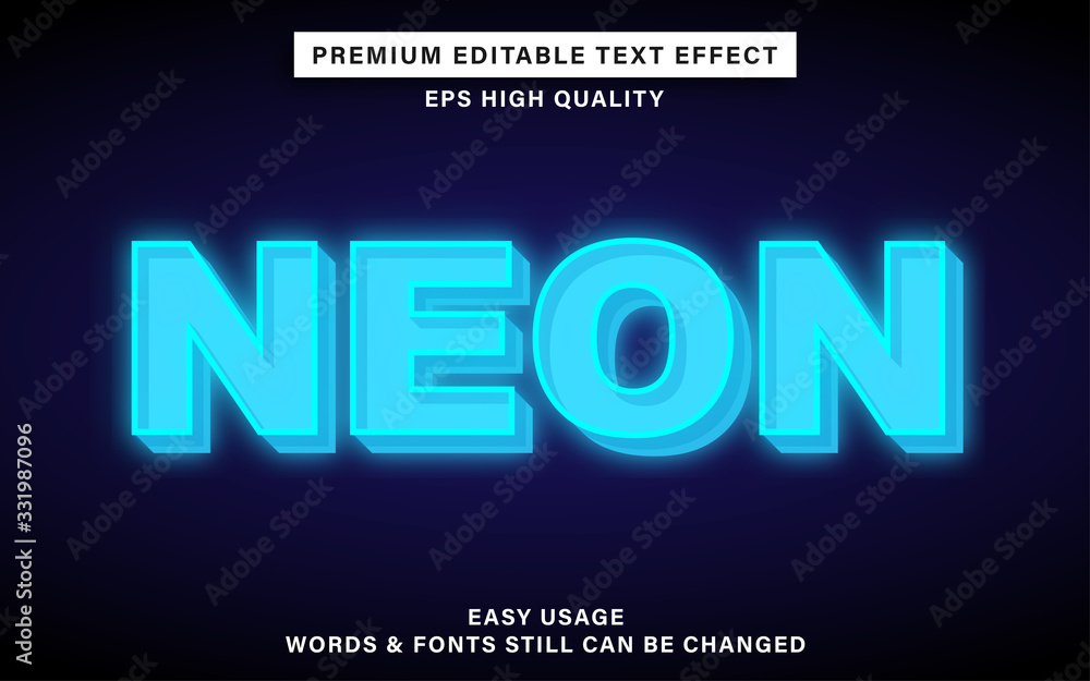 neon text effect