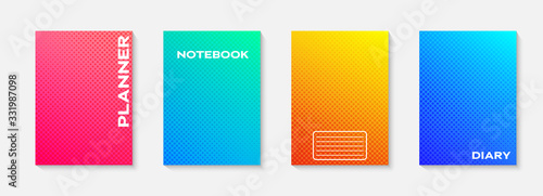 Minimal vector abstract cover notebook design. Planner and diary cover for print. Abstract design for copybook brochures and school books. Notebook paper. Brochure, book, magazine template.
