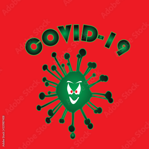 Evil Face Viral Infection Covid 19
