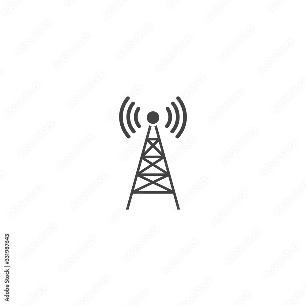 Antenna vector icon on white isolated background. Antenna vector icon on white isolated background.
