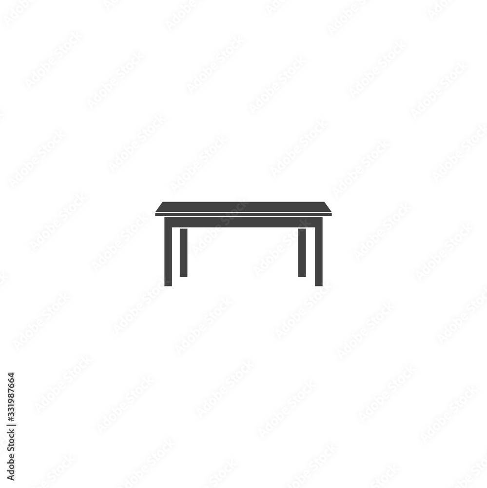 Dining table icon on white isolated background. Dining table icon on white isolated background.