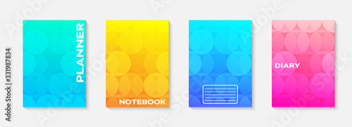 Minimal vector abstract cover notebook design. Planner and diary cover for print. Abstract design for copybook brochures and school books. Notebook paper. Brochure, book, magazine template.