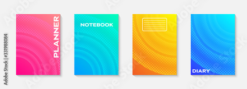 Minimal vector abstract cover notebook design. Planner and diary cover for print. Abstract design for copybook brochures and school books. Notebook paper. Brochure, book, magazine template.
